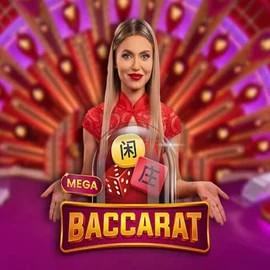 Mega Baccarat casino game by Pragmatic Play – featured logo at Wild Robin Casino